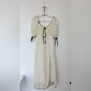 For Love and Lemons Eden Cream Polka Dot Dress